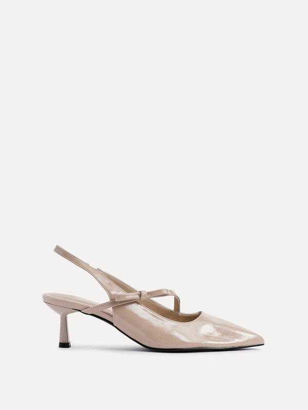 Linzi Timeless Nude Faux Leather Court Heel