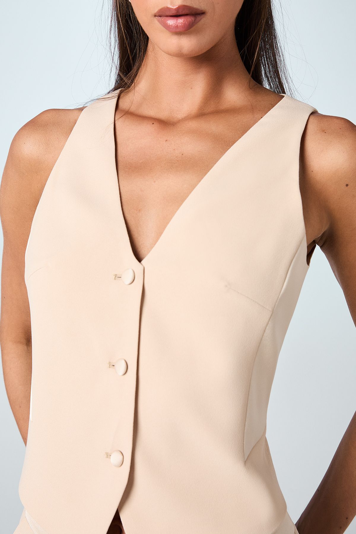 Coast Premium Tailored Bridal Waistcoat Champagne image 5