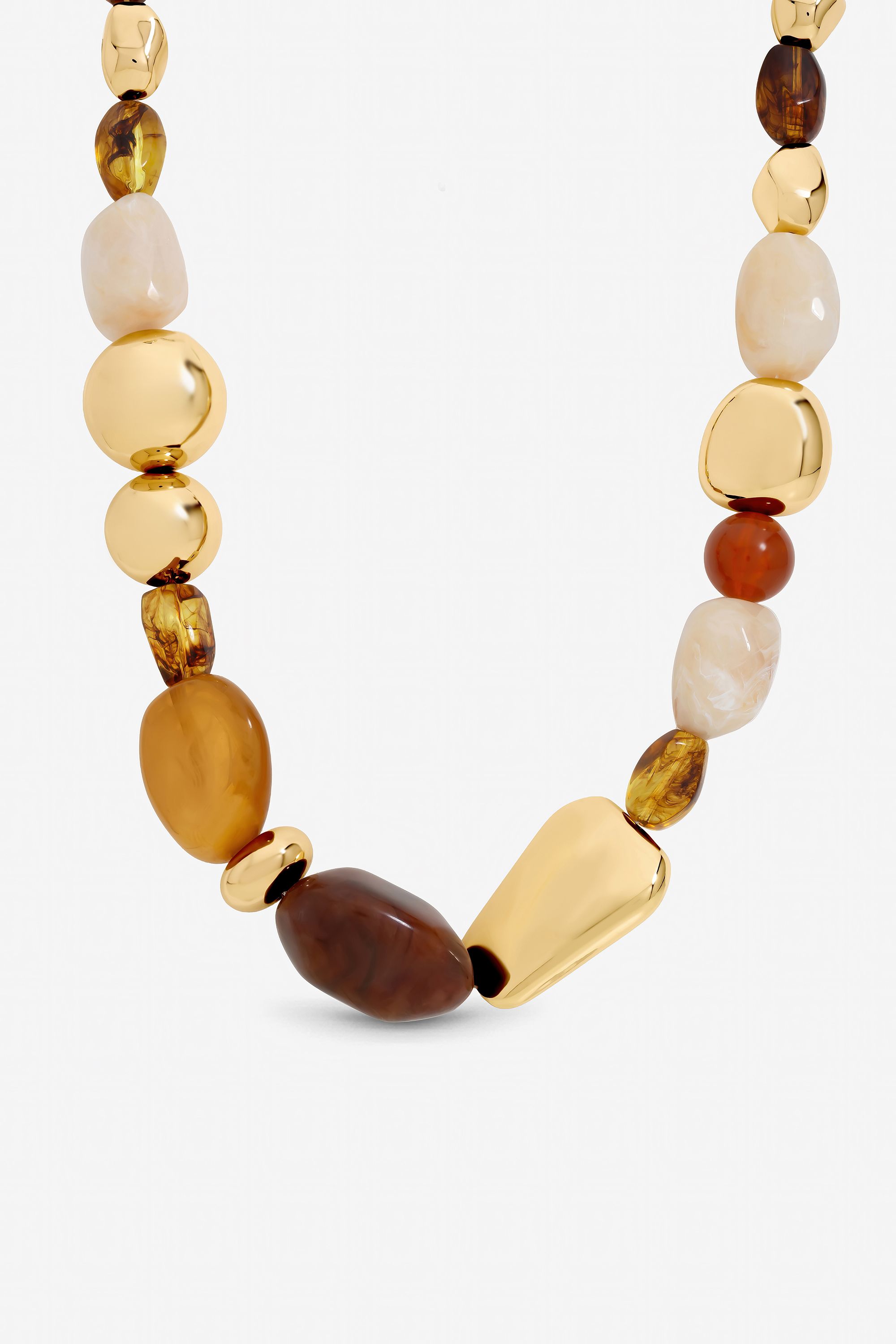Mood Gold Polished and Resin Allway Necklace
