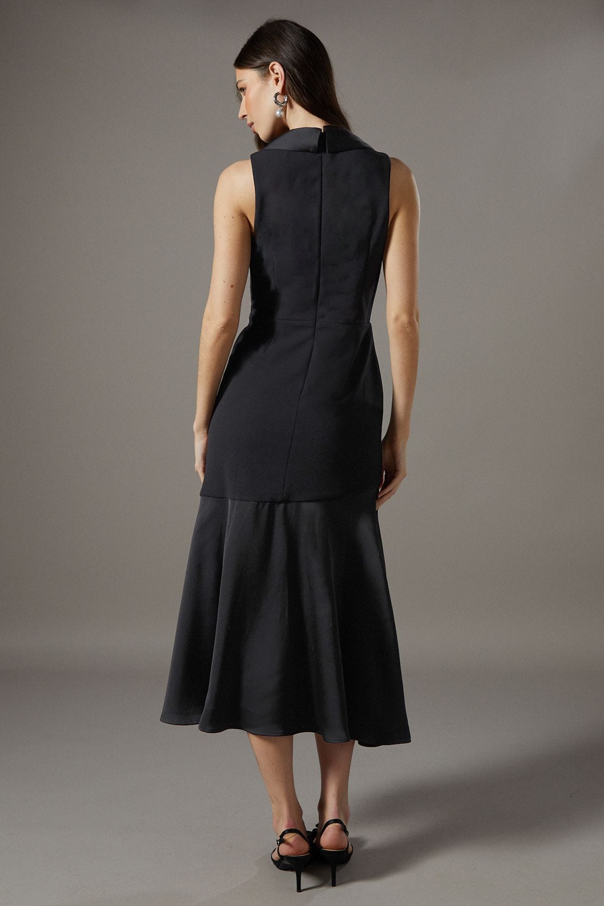 Coast Tux Sleeveless Midi Dress Black image 3