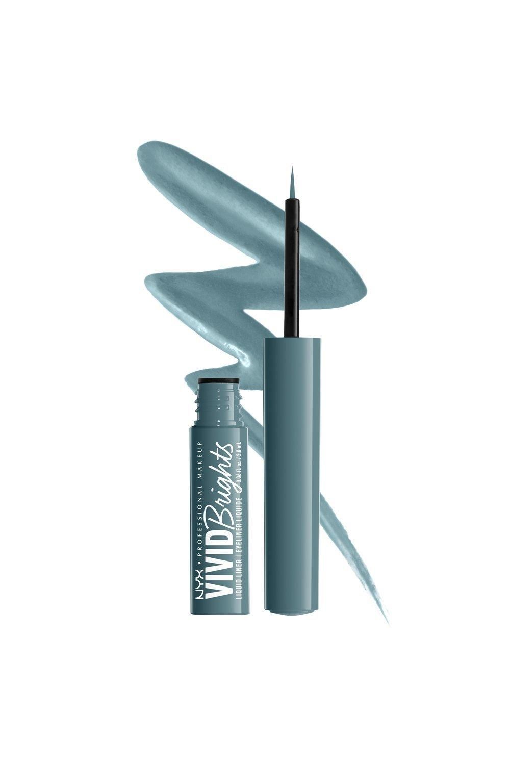 NYX Professional Makeup Vivid Brights Liquid Eyeliner Ghosted Green image 2