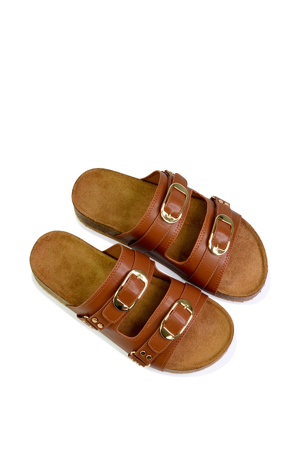 XY London 'Evan' Strappy Slip On  Buckle Flat Sandal Sliders image 4