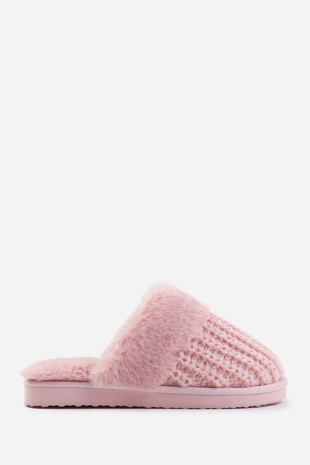 Where's That From 'Zadie' Knitted Mule Slippers With Soft Faux Fur Trim image 2