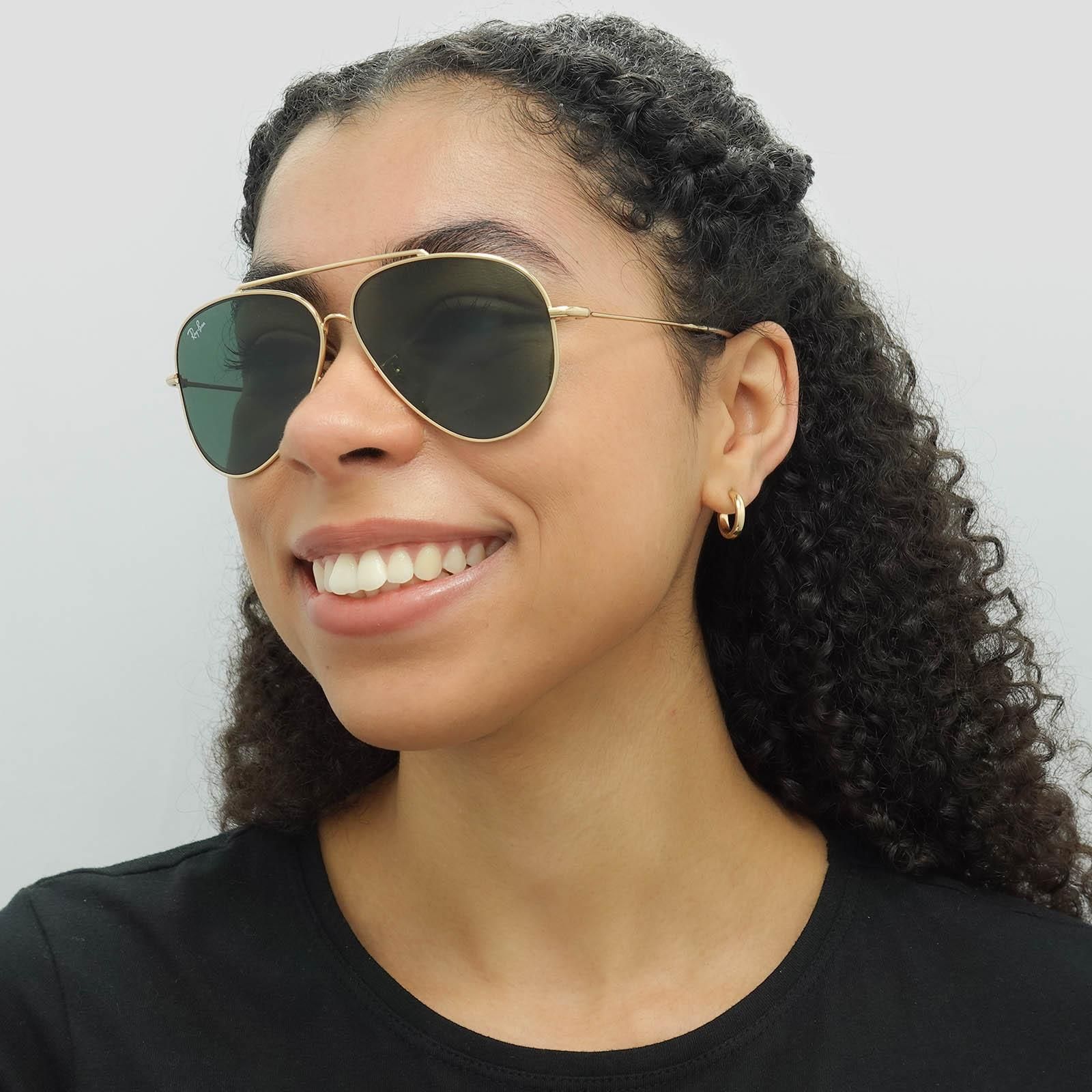 Ray-Ban Aviator Gold Green RB0101S Aviator Reverse image 6