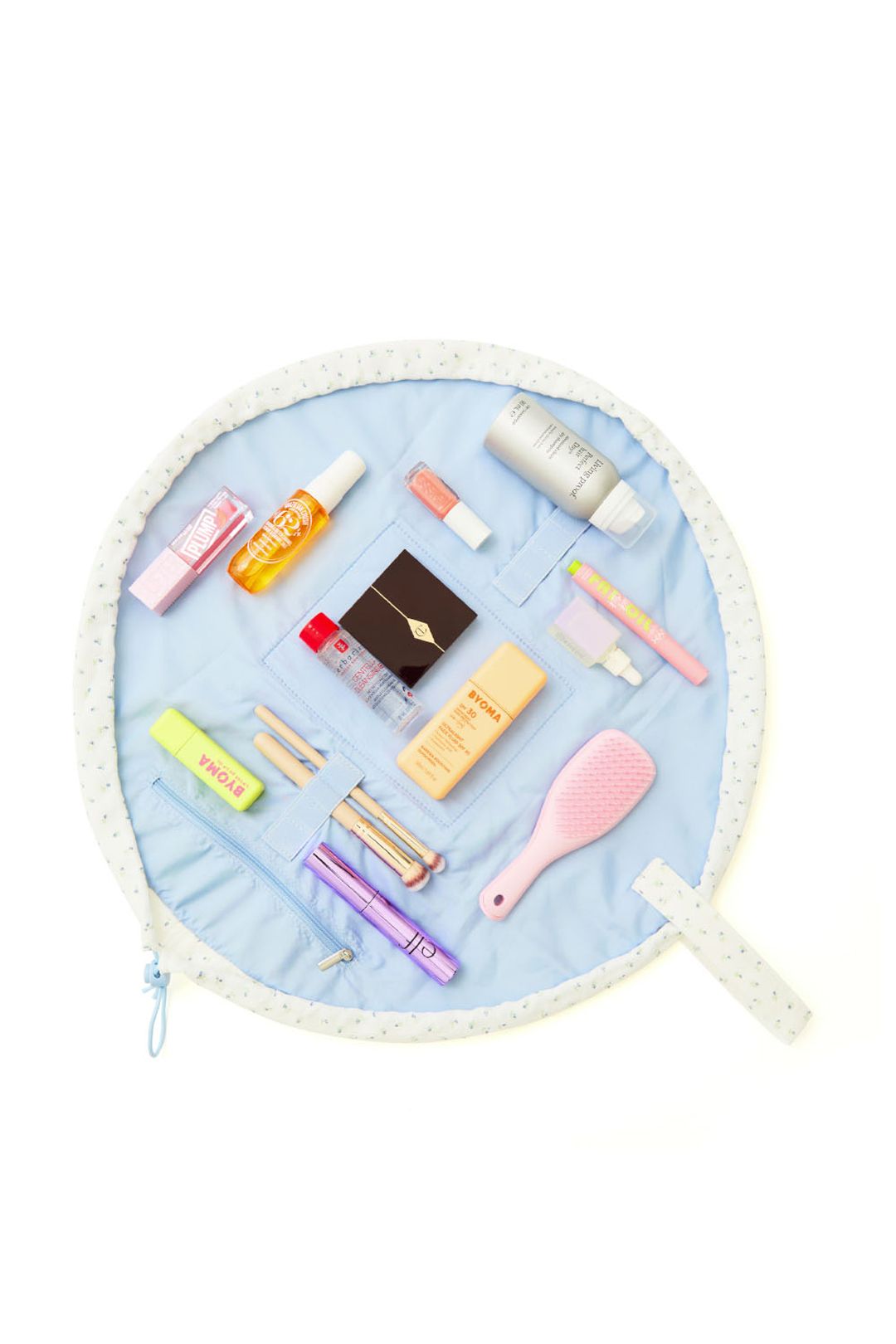 The Flat Lay Co Drawstring Makeup Bag - Cozy Cotton Ditsy Floral Multi image 8