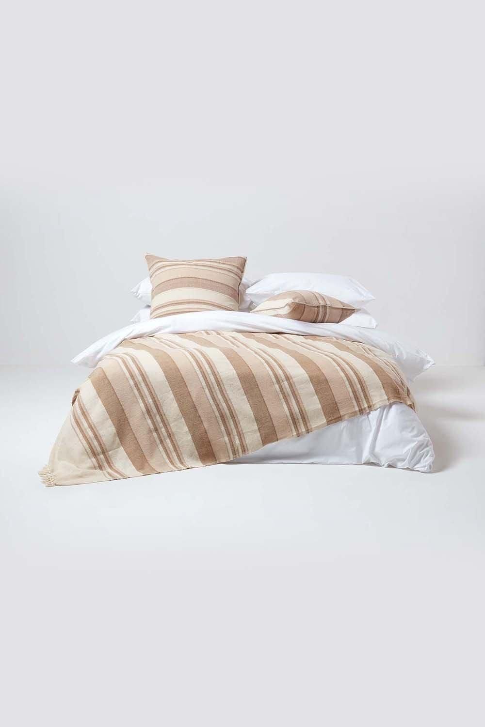 Homescapes Cotton Striped Morocco Cushion Cover image 4