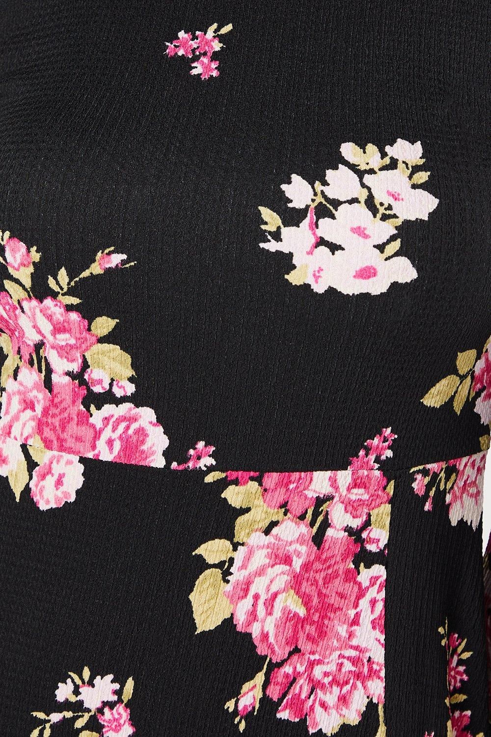 Dorothy Perkins Spaced Floral Long Sleeve Midi Dress Floral image 5