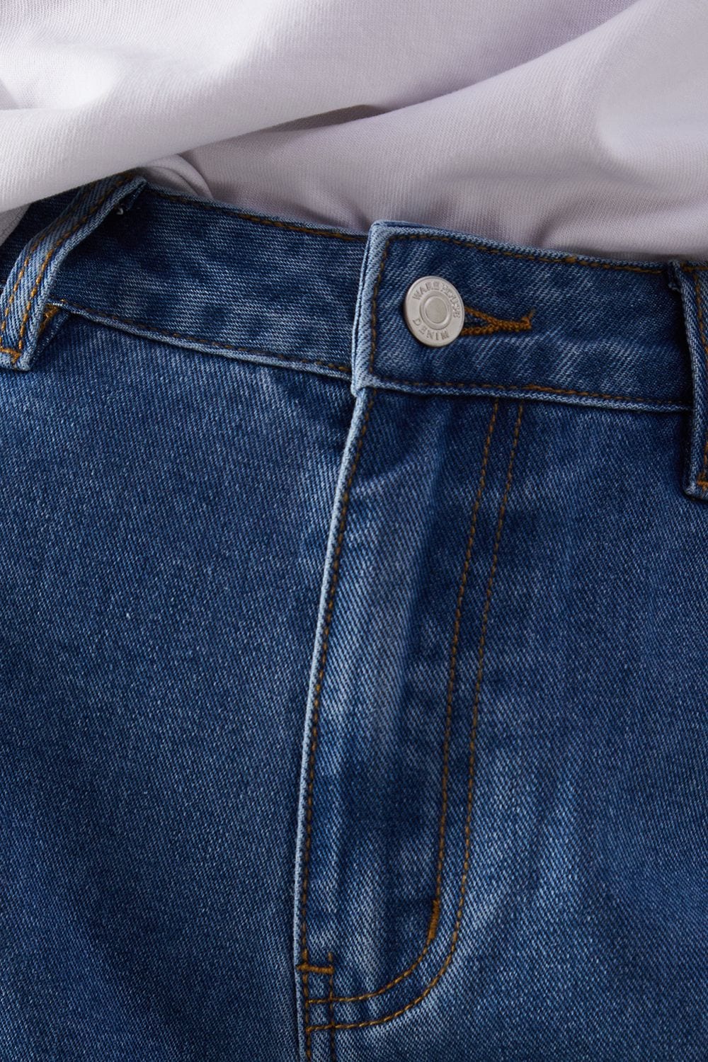 Warehouse Low Rise Denim Dad Jean Mid Wash image 5