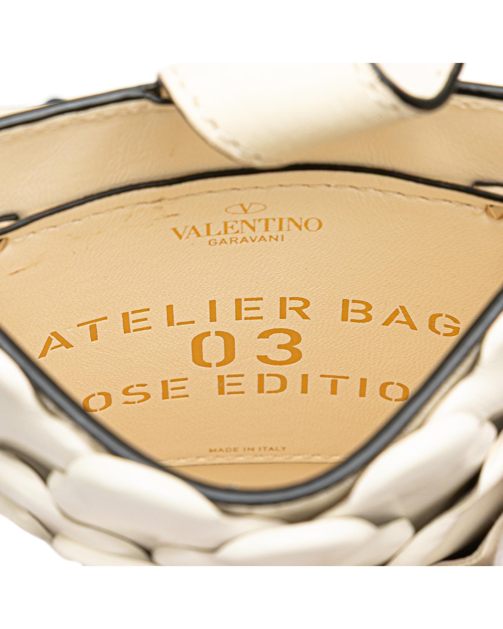 Valentino Preloved Rose Leather Crossbody Bag Wo - White image 7