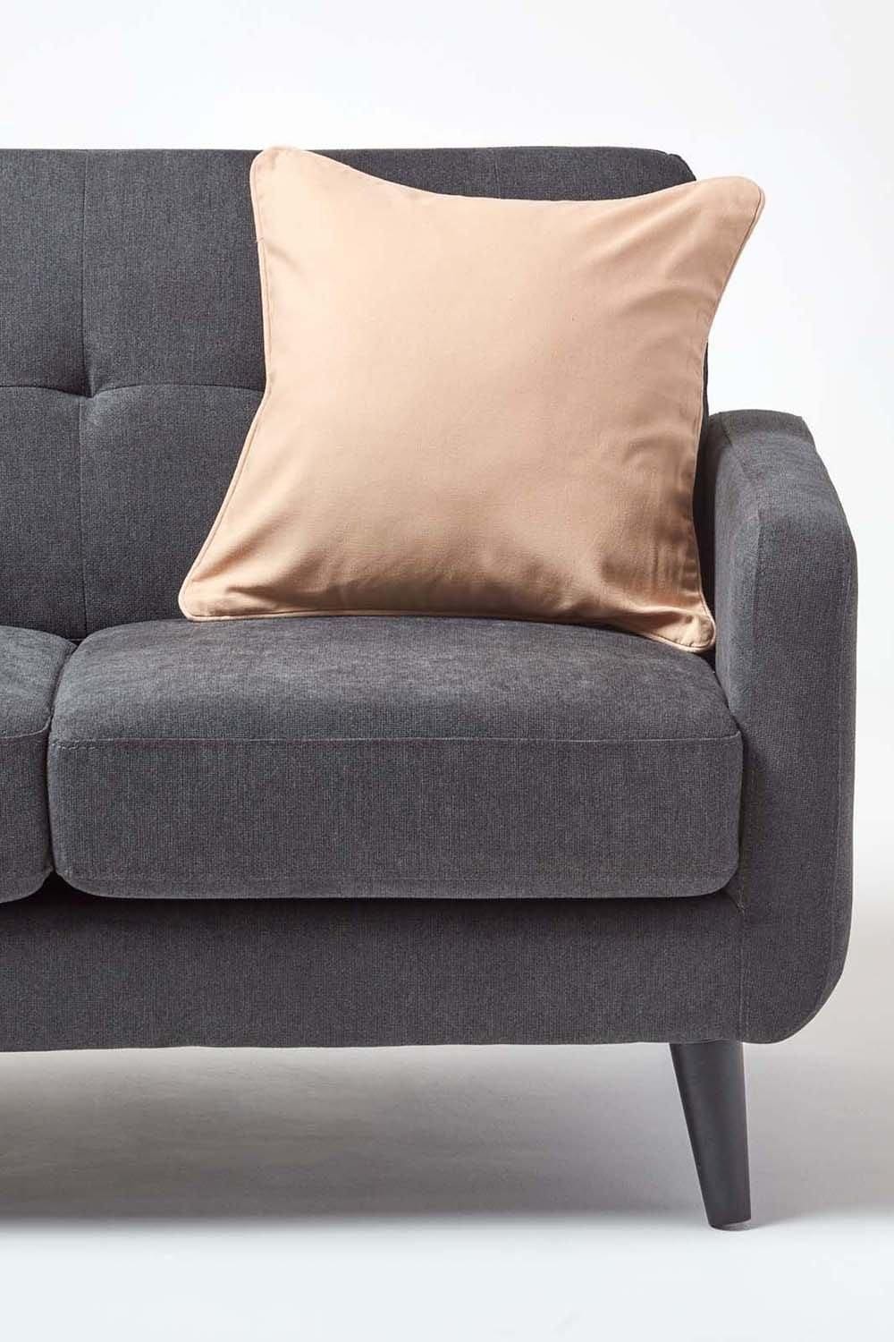 Homescapes Cotton Plain Cushion Cover image 4