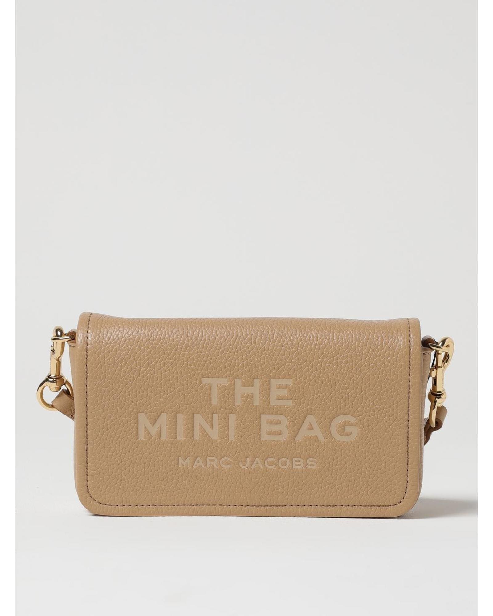 Marc Jacobs The Mini Bag Leather Crossbody Wo - Beige Clutch Bags