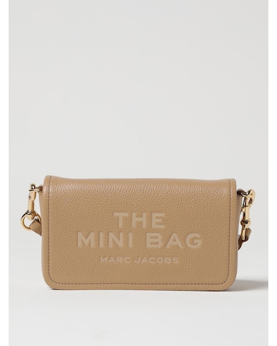 Marc Jacobs The Mini Bag Leather Crossbody Wo - Beige Clutch Bags