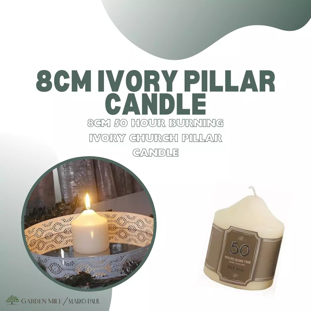 Marco Paul Ivory Unscented Pillar Candle image 5