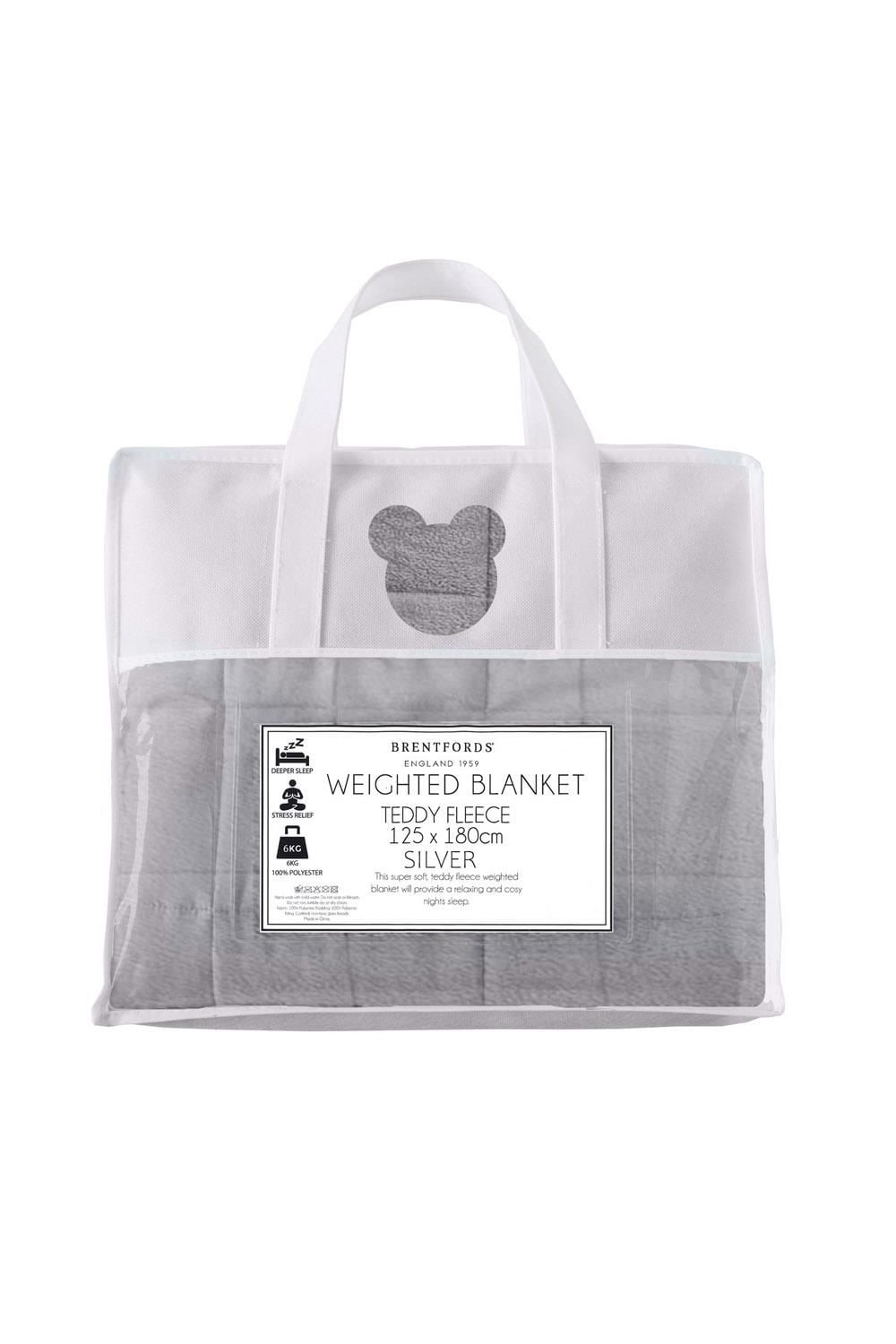 OHS Teddy Fleece Sensory Sleep Therapy Weighted Blanket  125 x 150 cm 4kg image 4