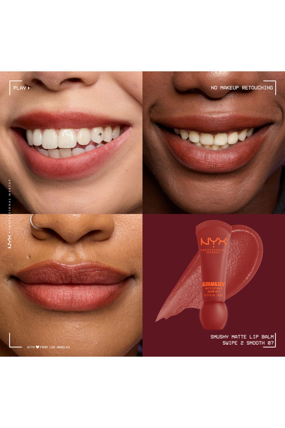 NYX Professional Makeup Smushy Matte Lip Balm 8ml Swipe 2 Smooth image 5