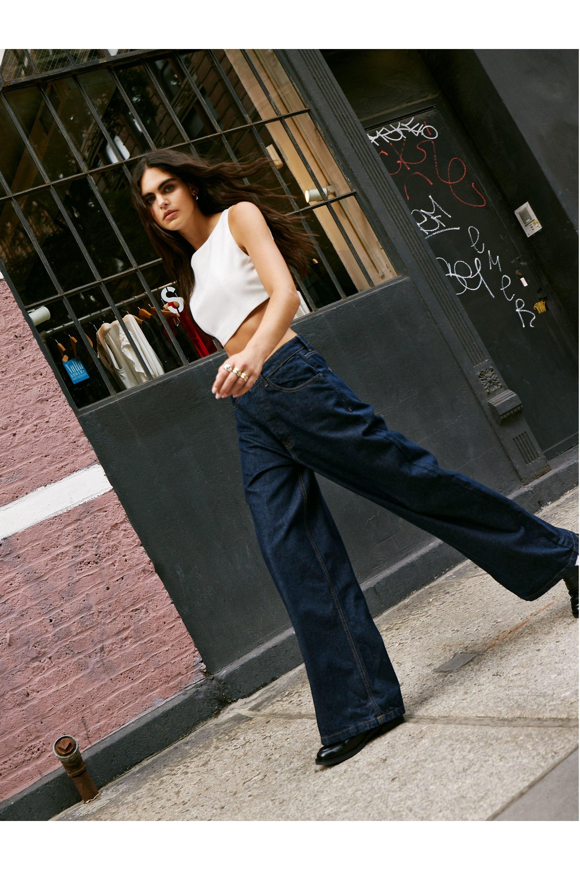 NastyGal Nessa Barrett The Denim Skater Jean Indigo image 3