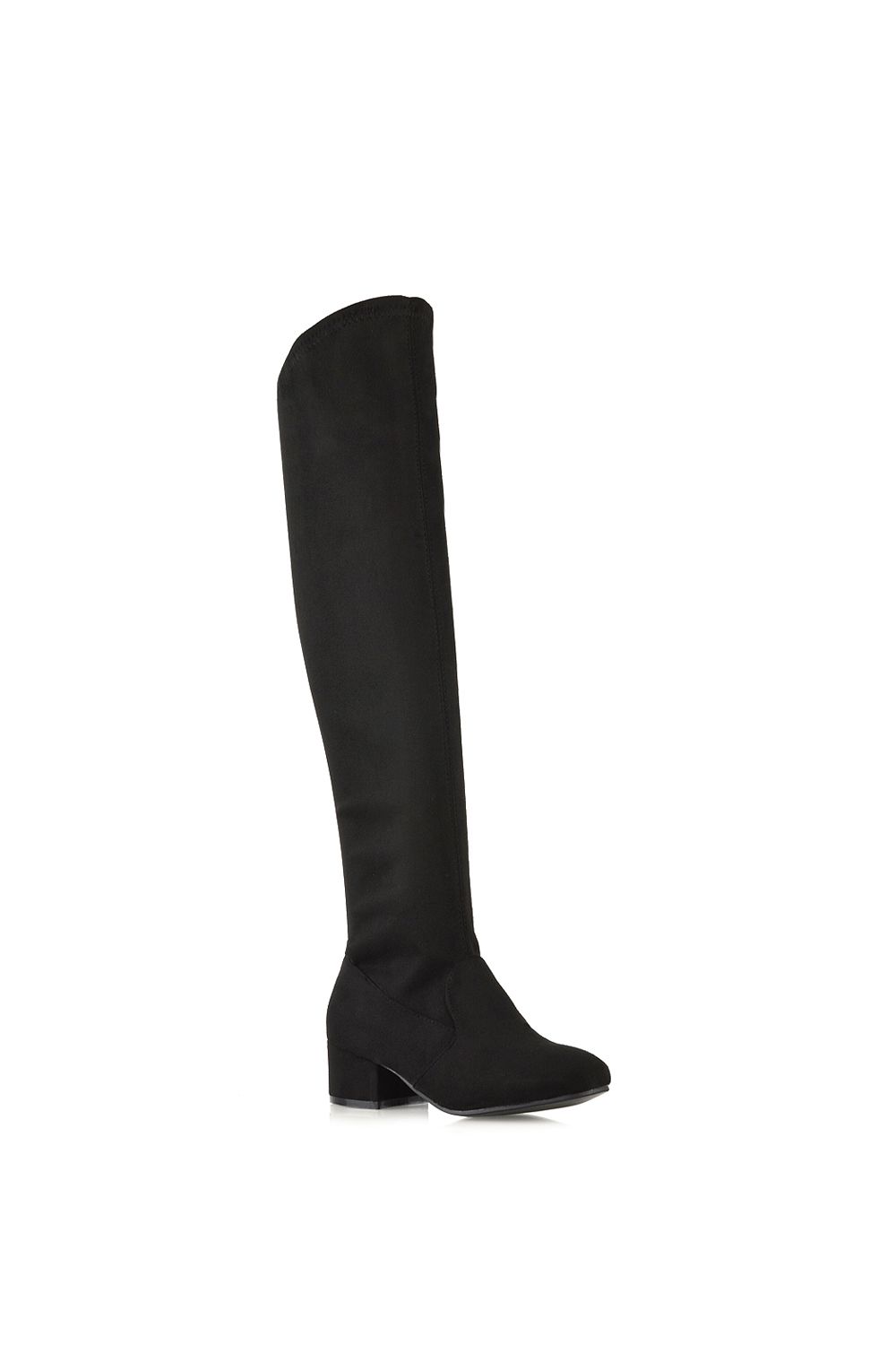 XY London 'June' Low Block Heel Knee High Boots image 2