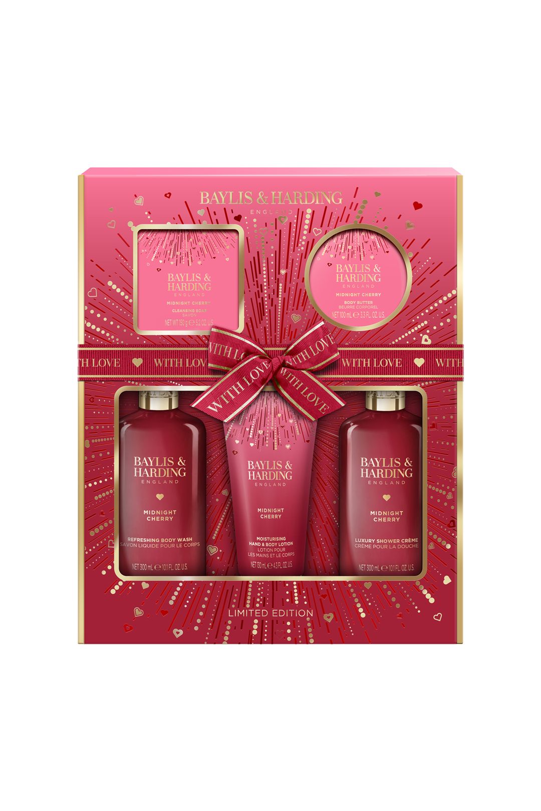 Baylis & Harding Midnight Cherry Perfect Pamper Gift Set Multi image 1