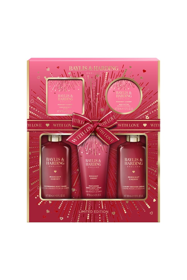 Baylis & Harding Midnight Cherry Perfect Pamper Gift Set Multi