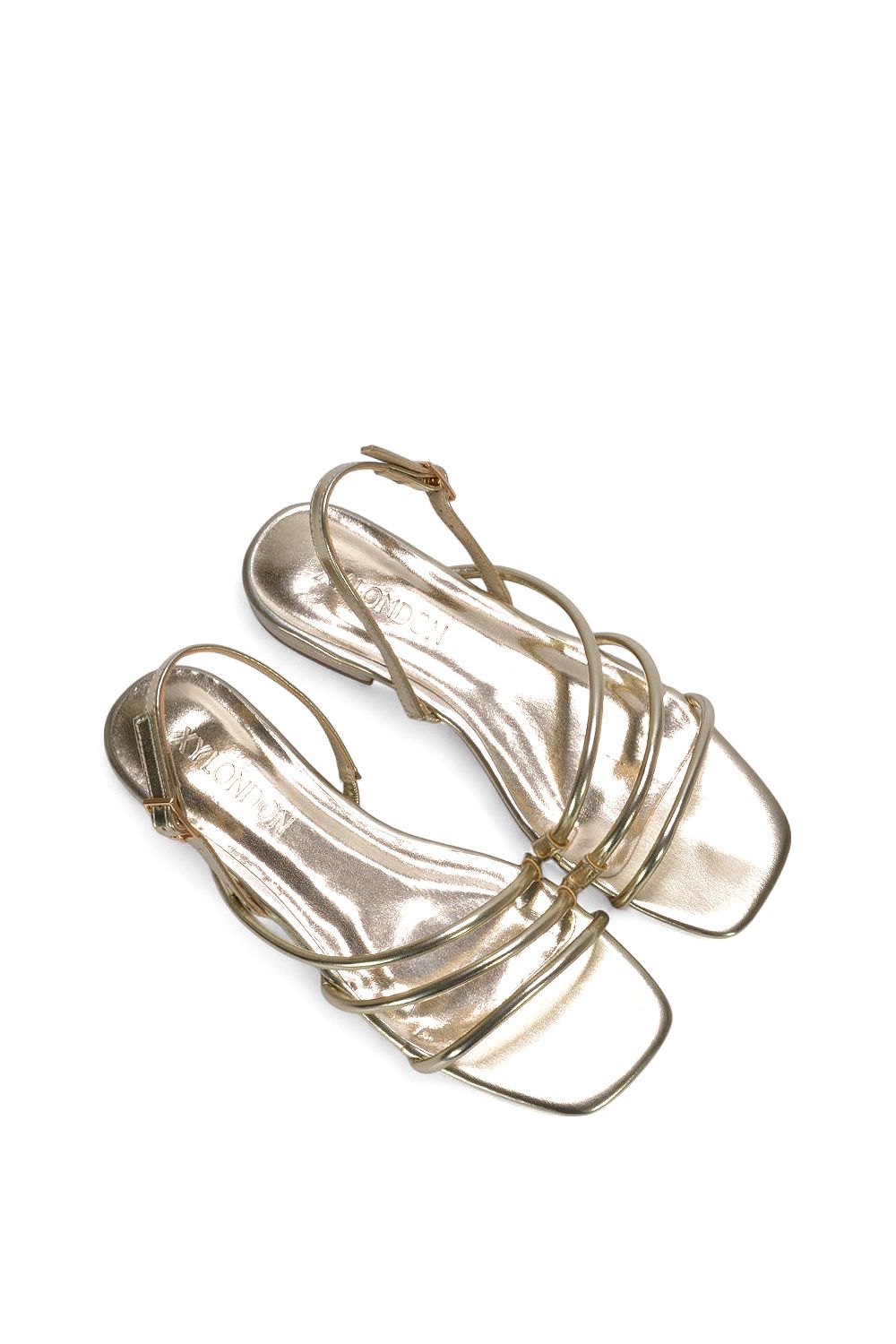 XY London 'Mary' Square Toe Strappy Slingback Flat Sandals image 6