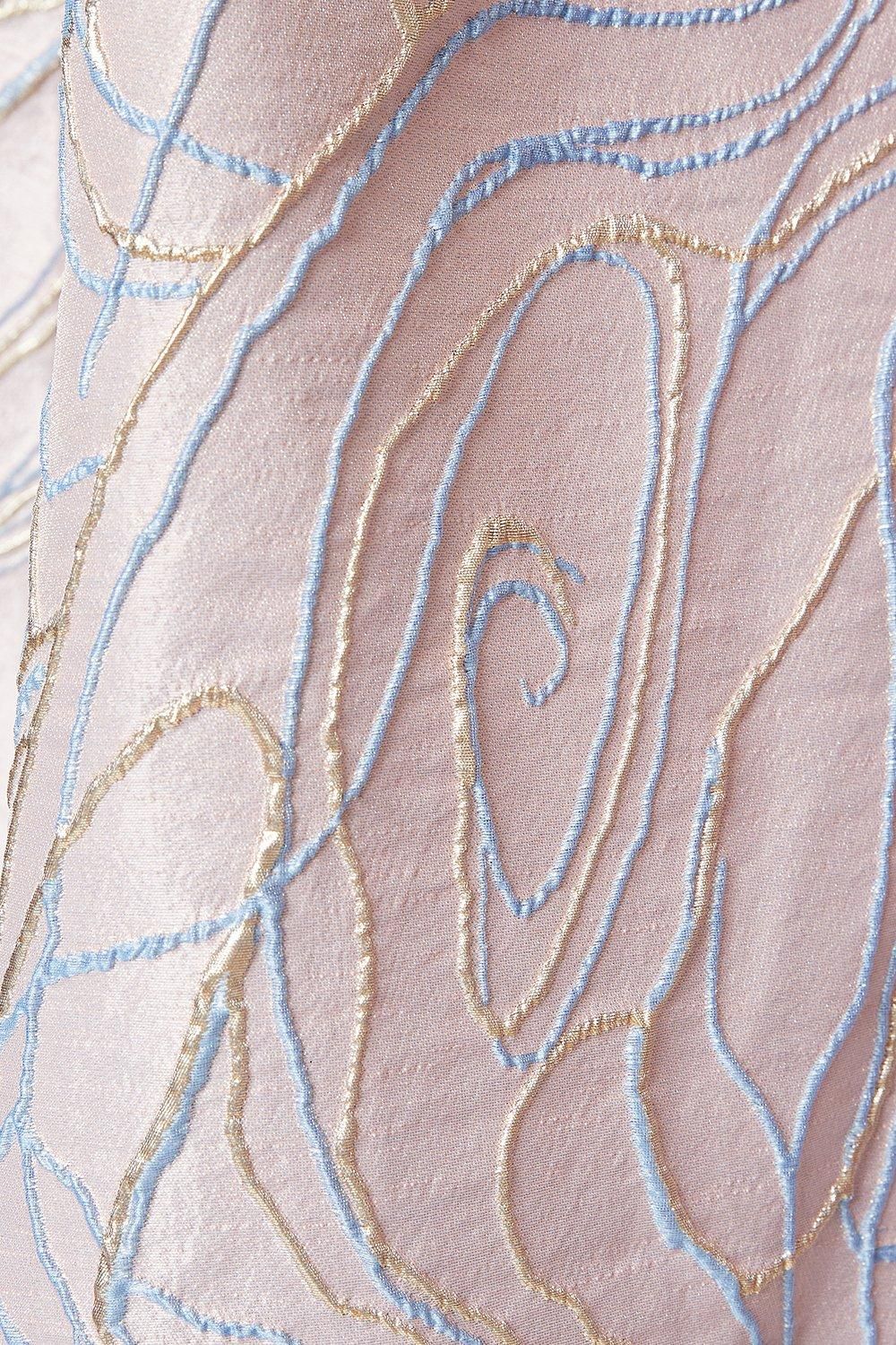 Coast V Neck Jacquard Midi Dress Blush image 5