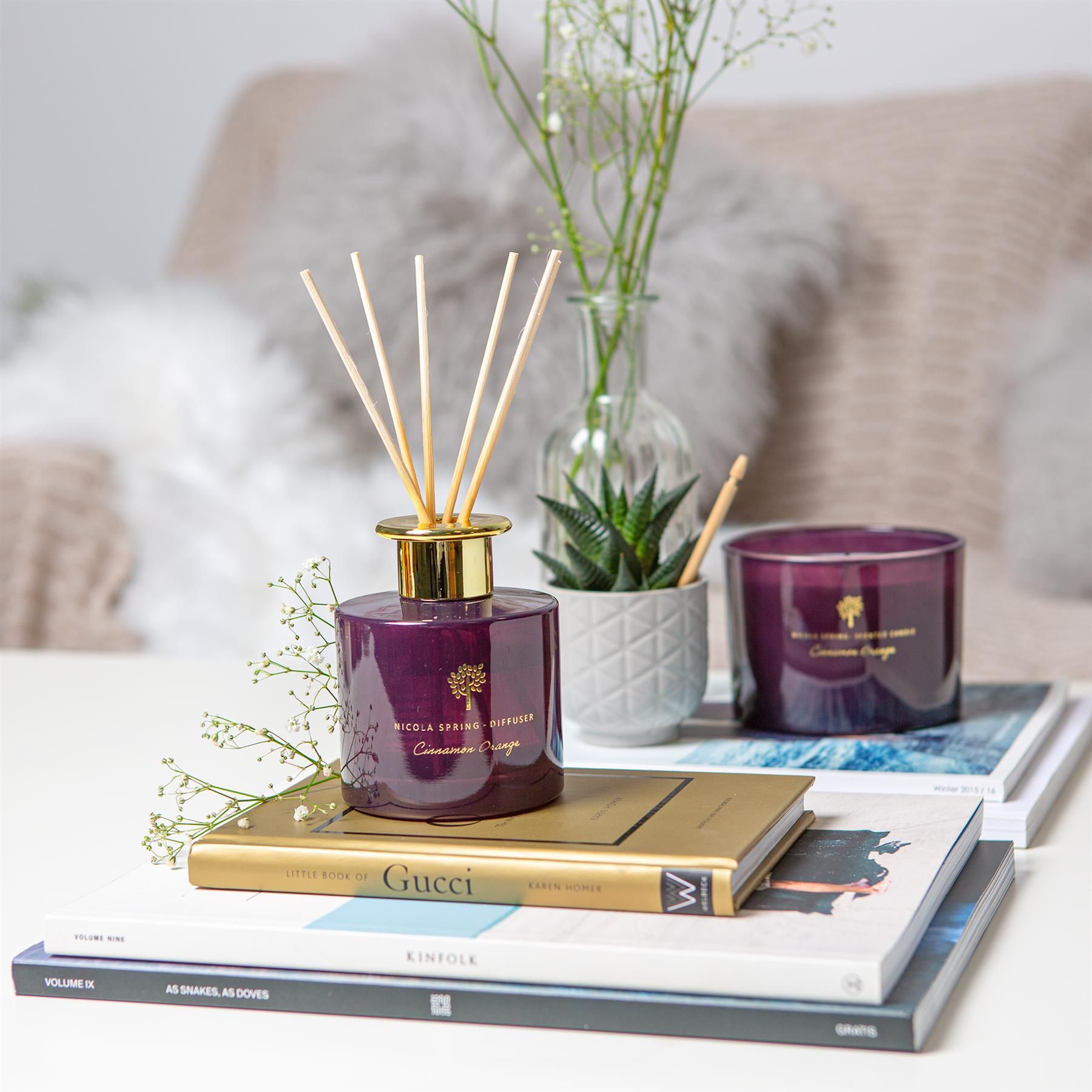Nicola Spring 200ml Cinnamon Orange Reed Diffuser - Festive Scent with 8 Reeds image 7
