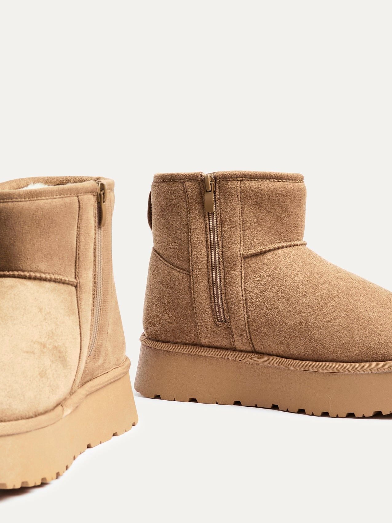 Linzi Cammie Chestnut Faux Suede Platform Ankle Boot image 5