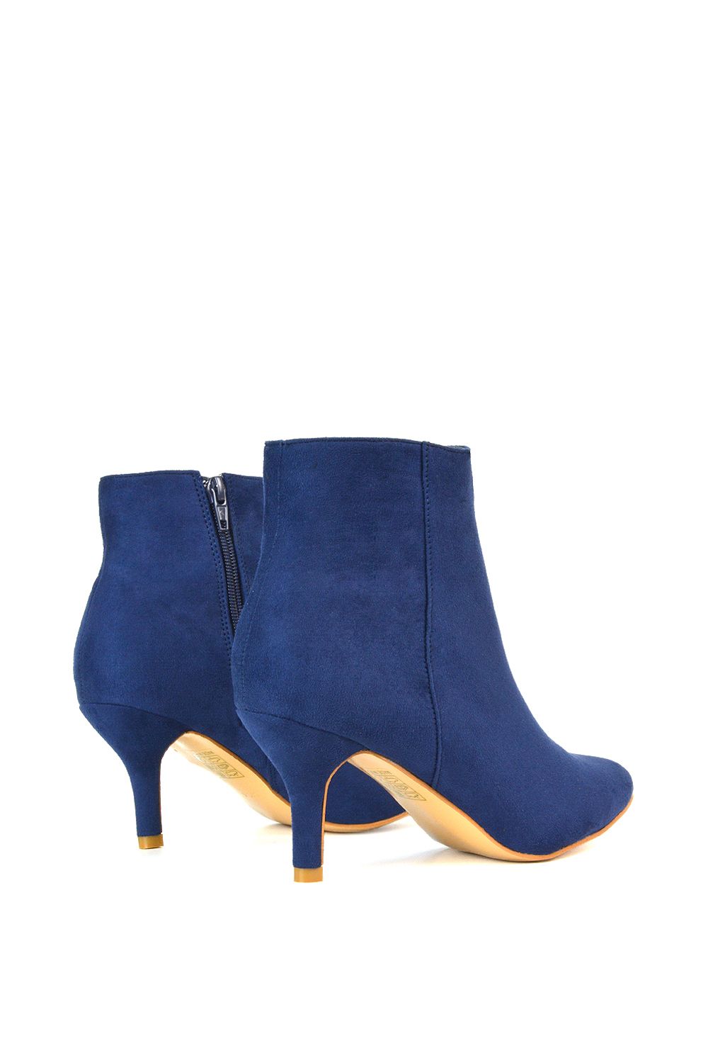 XY London 'Anastsia' Low Mid Kitten High Heel Stiletto Zip-Up Ankle Boots image 4