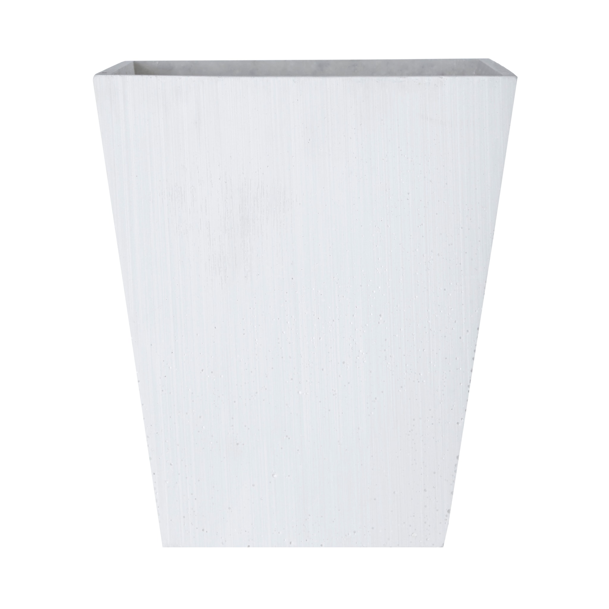 Orsina Polyresin Vase White Polyresin Square Edged Vase image 4