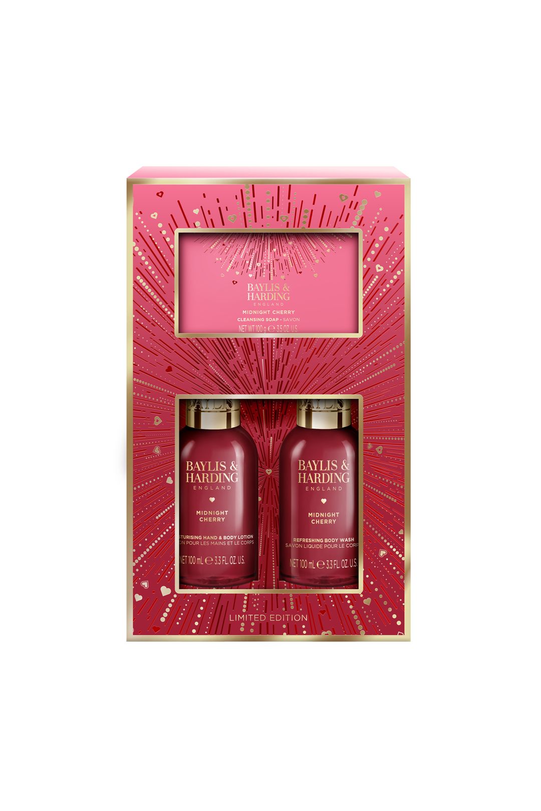 Baylis & Harding Midnight Cherry Make Me Sparkle Bathing Gift Set Multi image 1