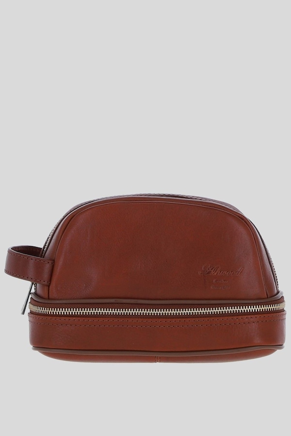 Ashwood Leather Real Leather Zip Wash Bag
