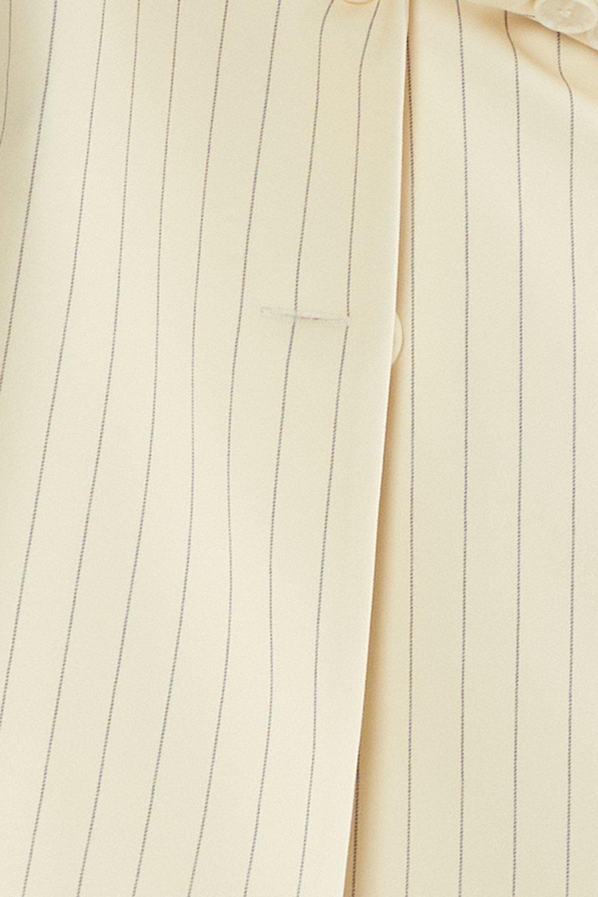 NastyGal Butter Pinstripe Tailored Blazer Butter image 4