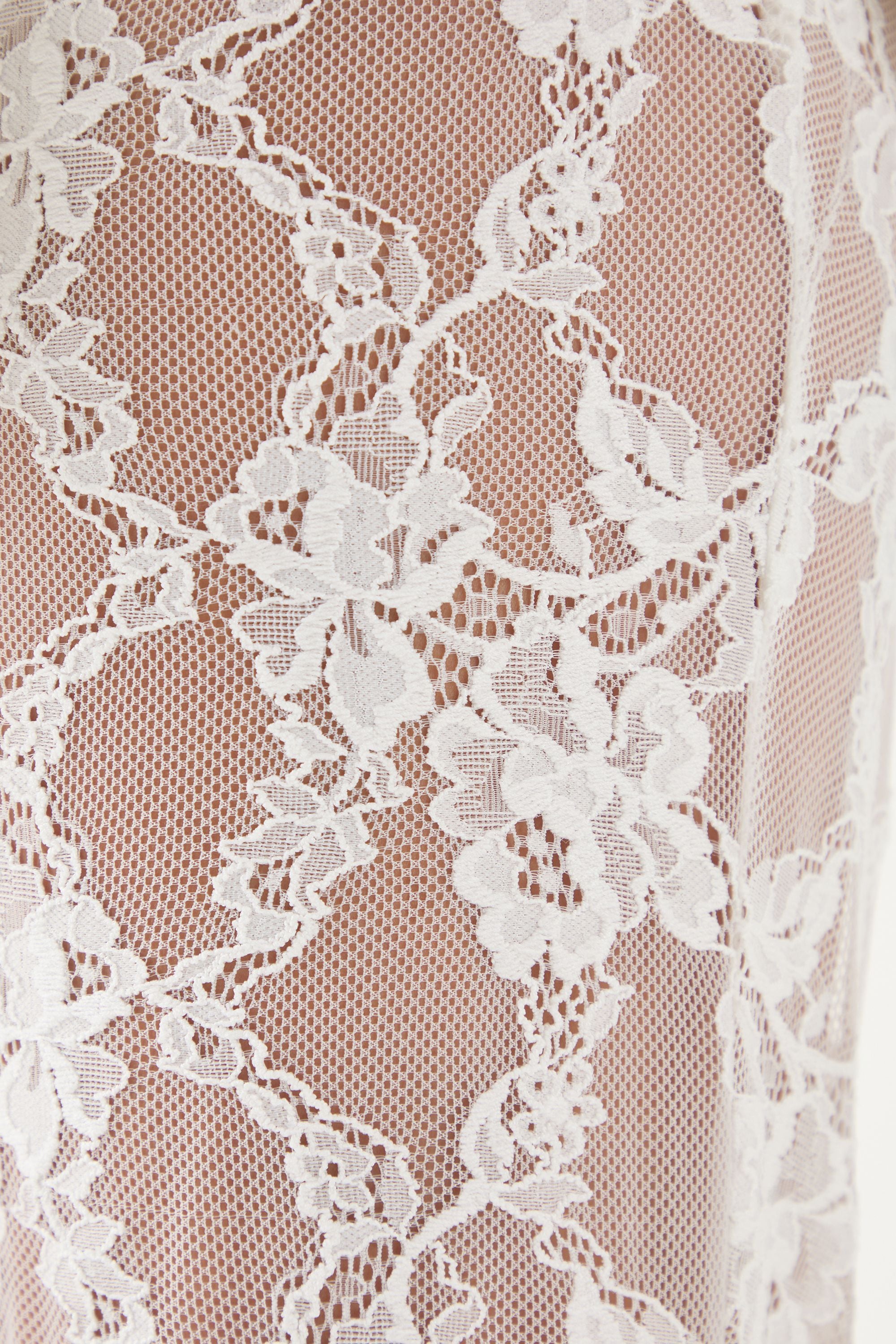 MissPap Premium Corded Lace Flare Trousers Ivory image 4