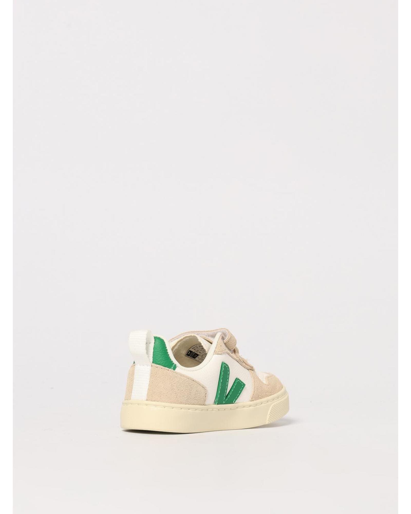 Veja Esplar Kids Velcro Sneaker - Beige Footwear image 3