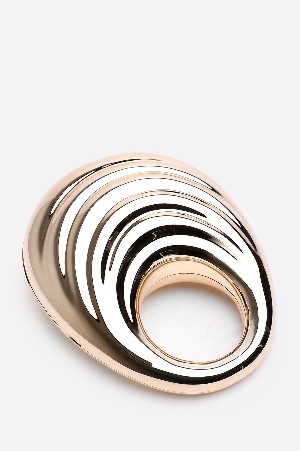 Where's That From 'Lagoon' Chrome Effect Sculpted Oval Handle Clutch image 4