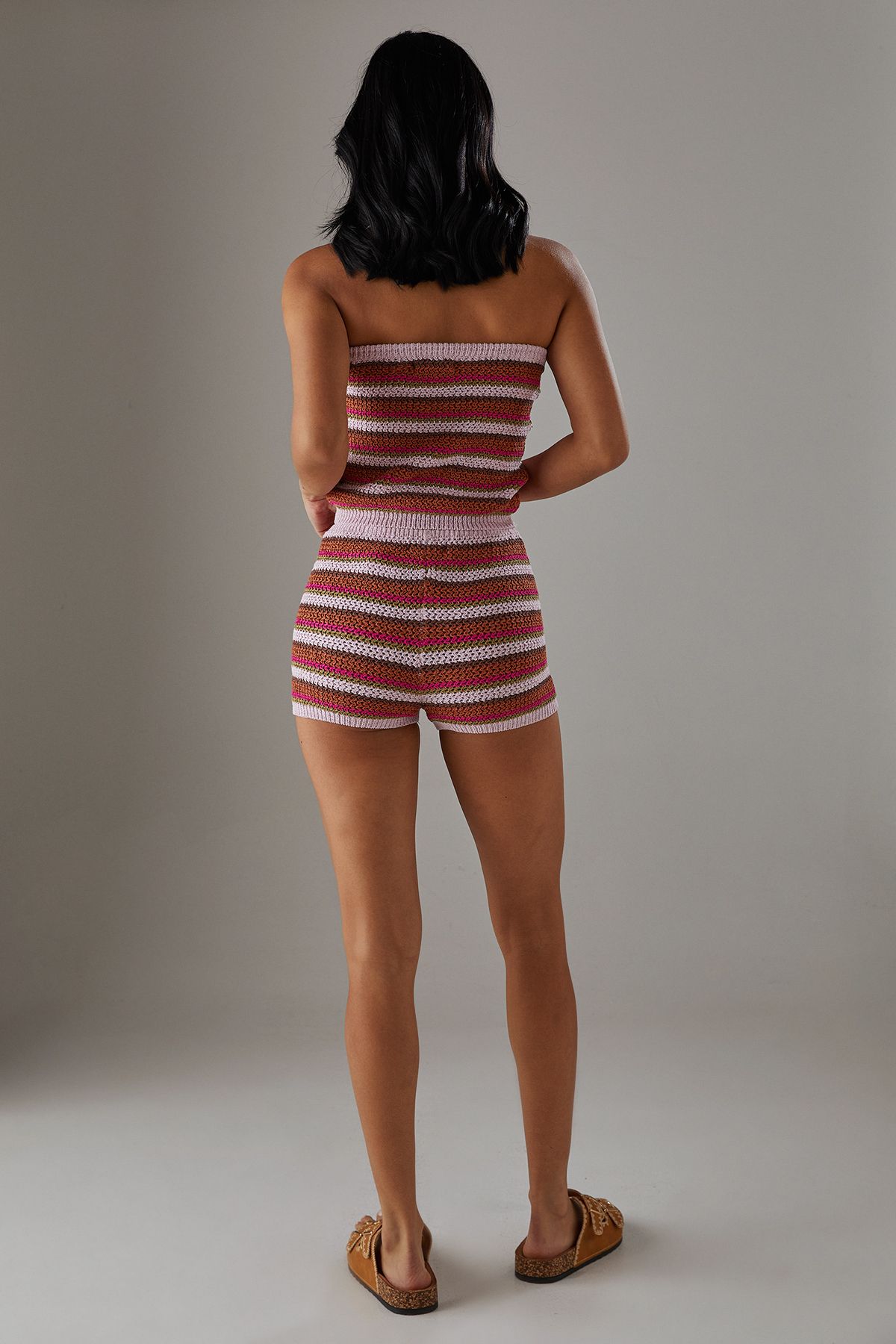 Warehouse Striped Knitted Bandeau Top Multi image 3