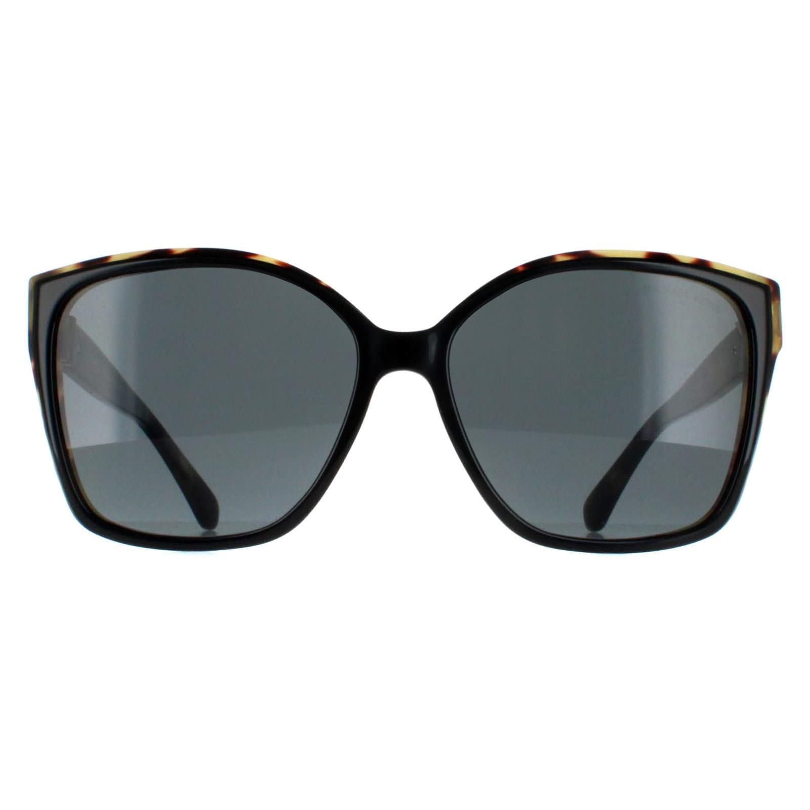 Michael Kors Square Bi Layer Black and Amber Tortoise Dark Grey MK2201 Malia image 1