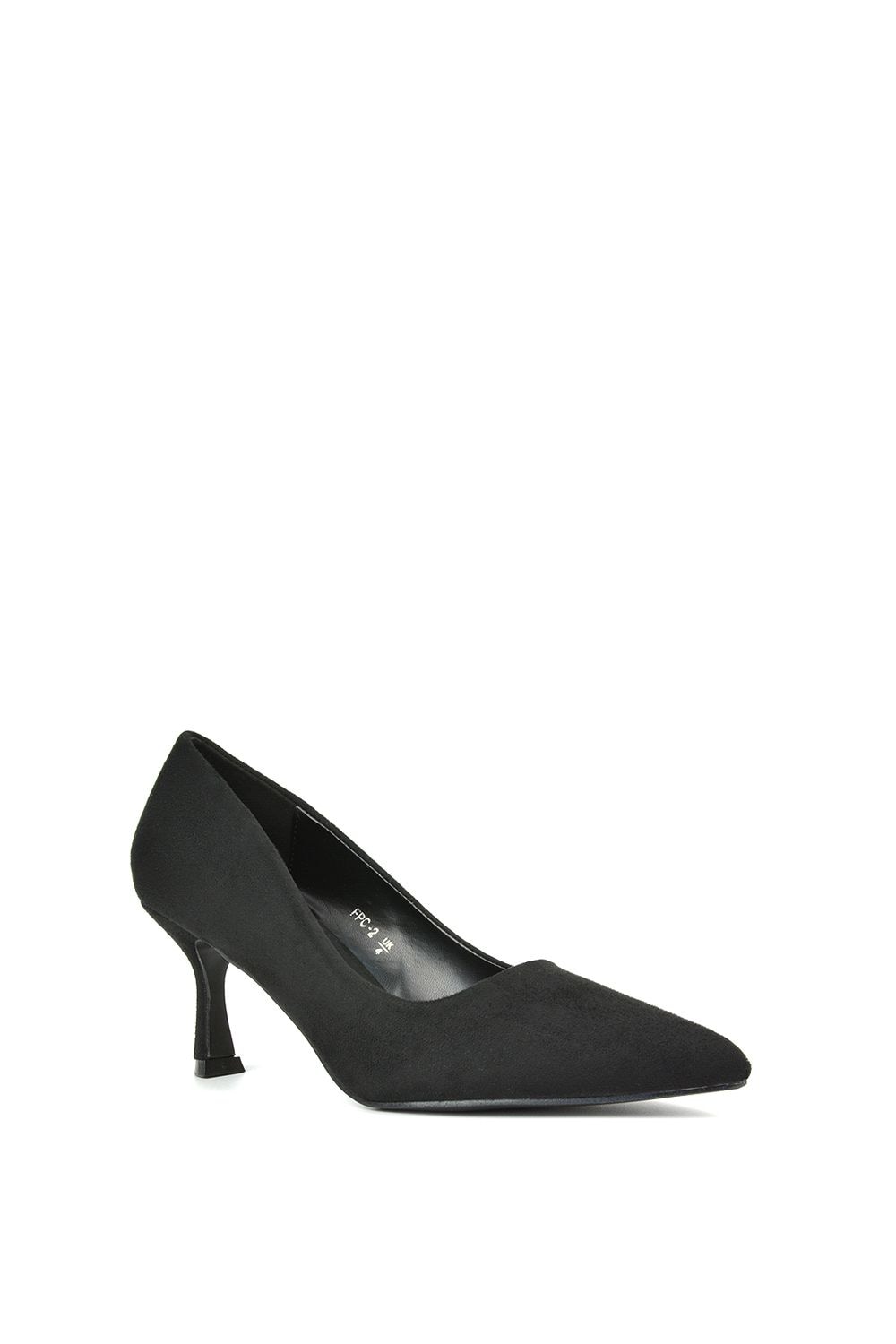 XY London 'Lisa' Slip On Pointed Toe Court Shoe Pumps With Stiletto Mid Heel image 2