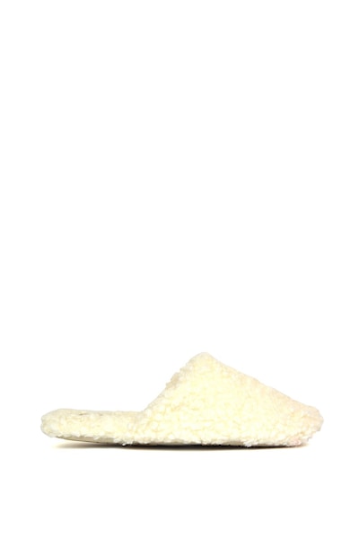 XY London 'Jody' Cosy Slip On Closed Round Toe Mule Flat Slippers