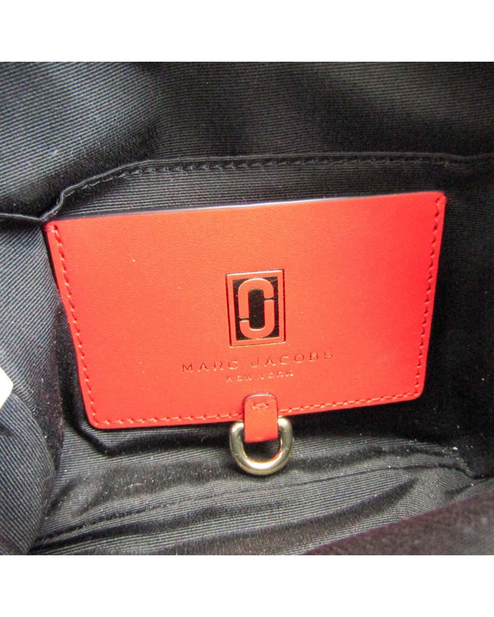 Marc Jacobs Preloved Snapshot Mini Camera Bag Zip Closure Wo - Red Shoulder image 9