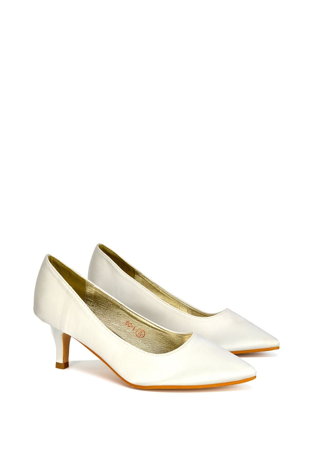 XY London 'Gwyneth' Pointed Toe Mid Stiletto Kitten Heel Court Shoes image 3