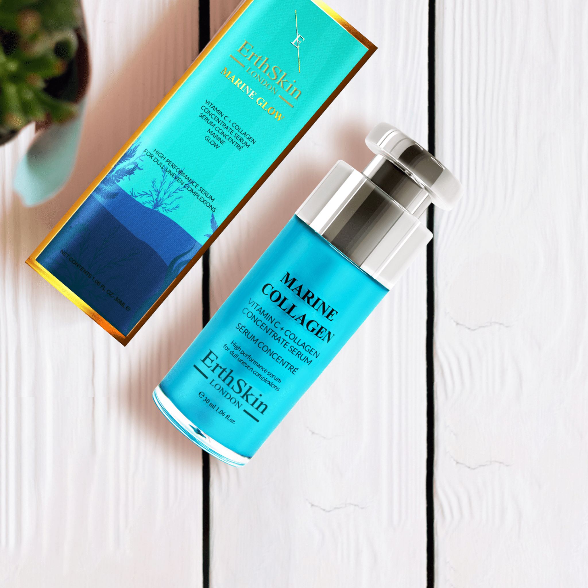 Erth Skin London Marine Glow Vitamin C + Collagen Concentrate Anti-Aging Serum 30ml image 5