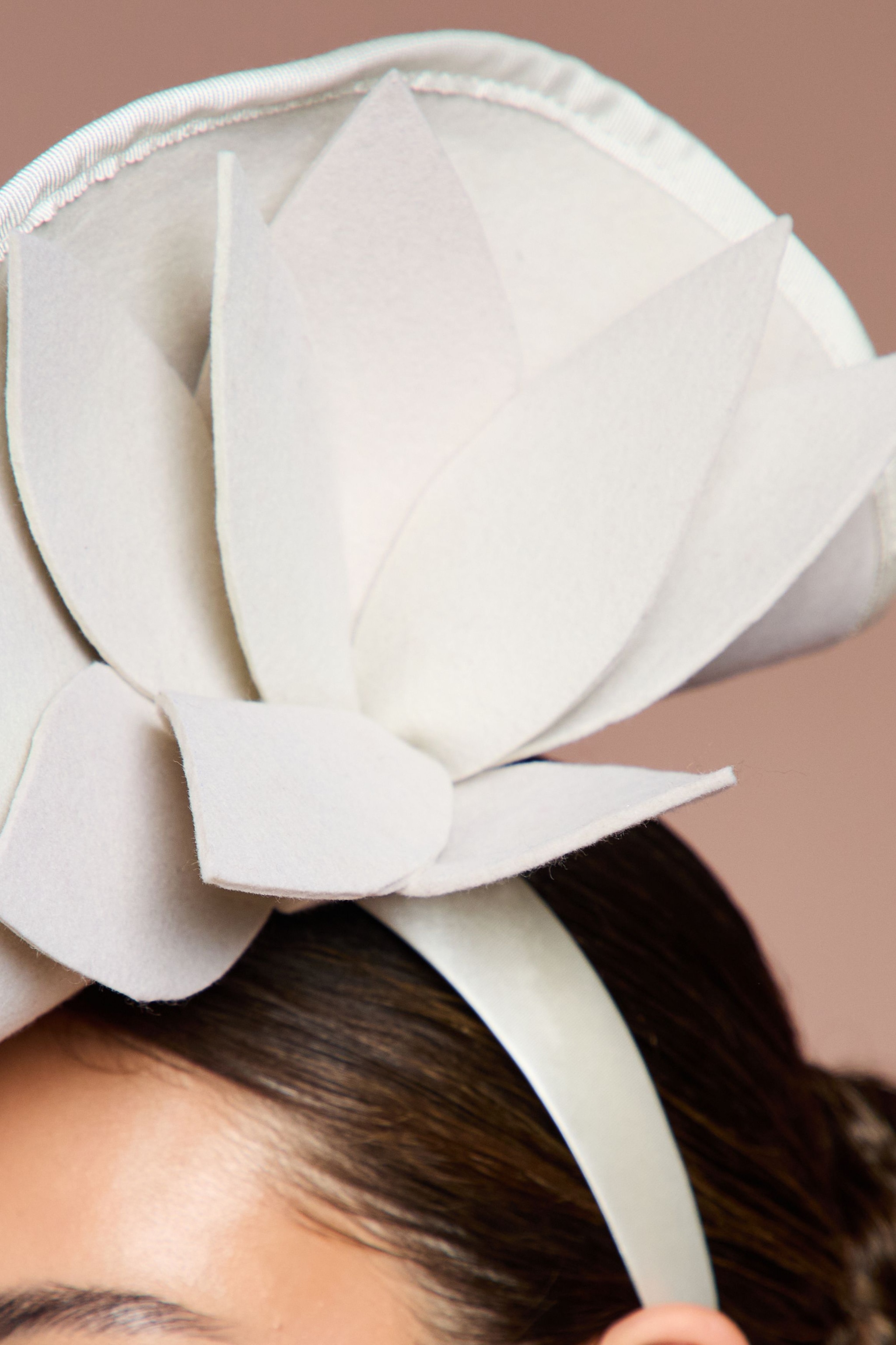Coast Lisa Tan Felt Fascinator With Floral Detail Ivory image 3