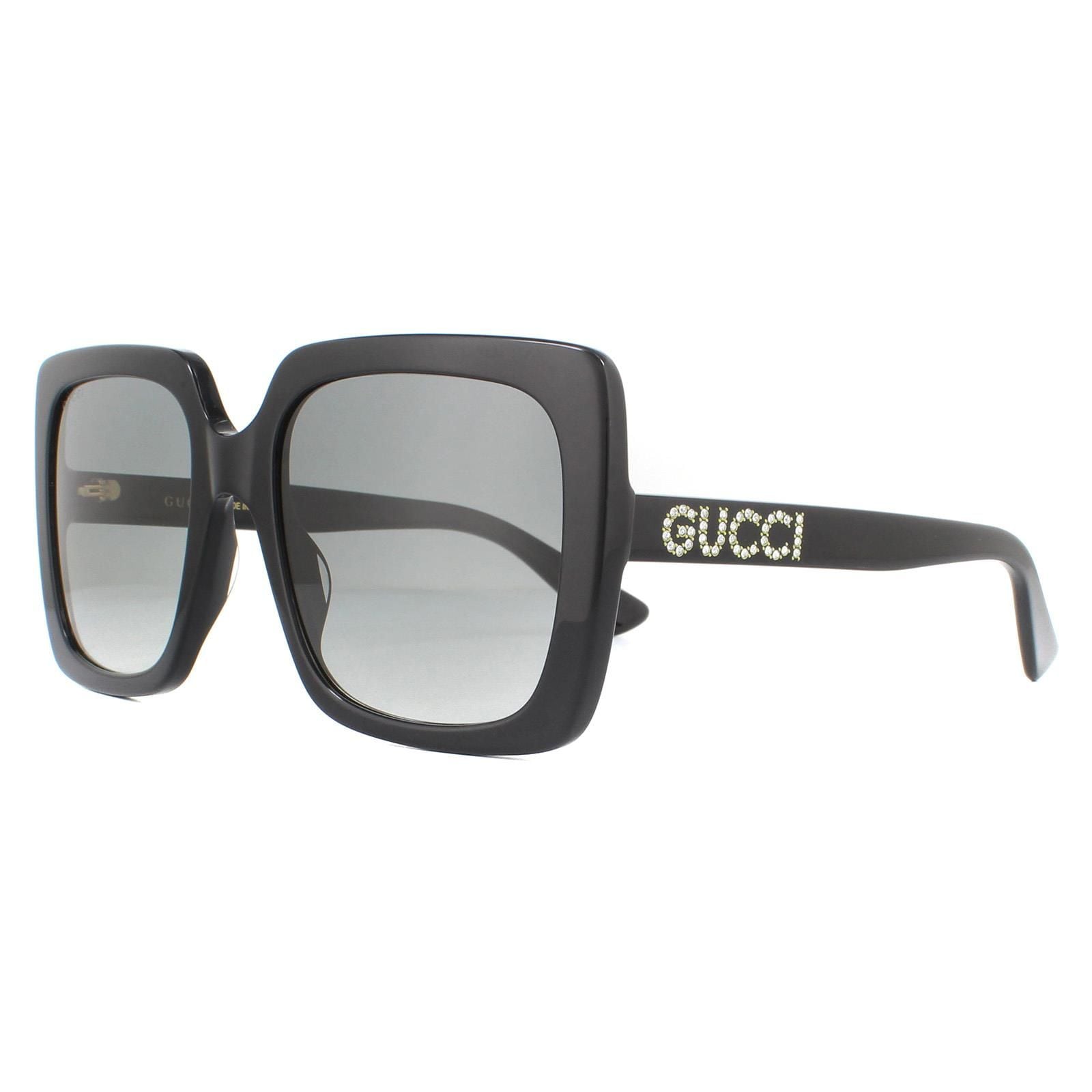 Gucci Square Black Grey Gradient Sunglasses image 2