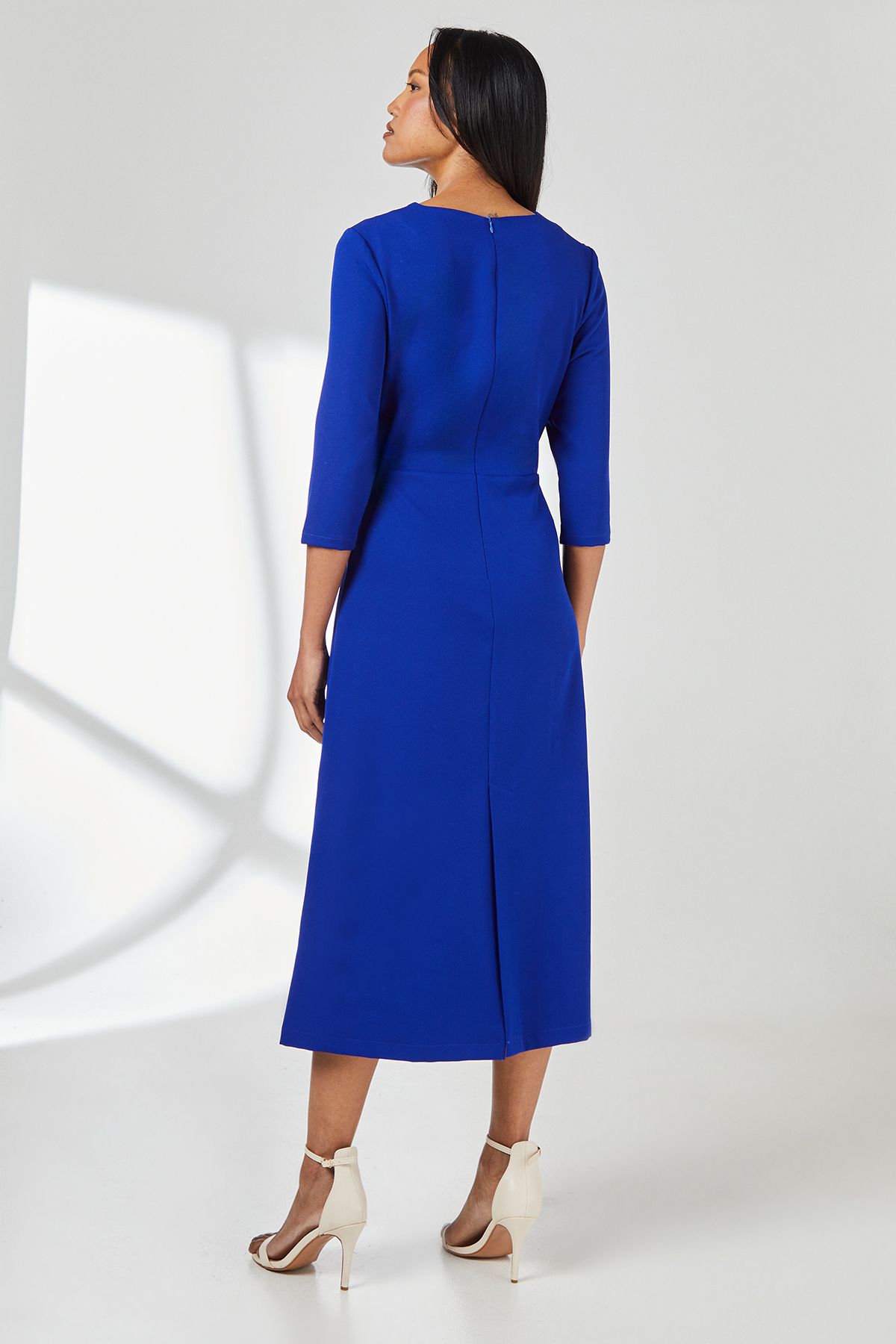 Principles Blue Seam Detail Midi Dress Cobalt image 3