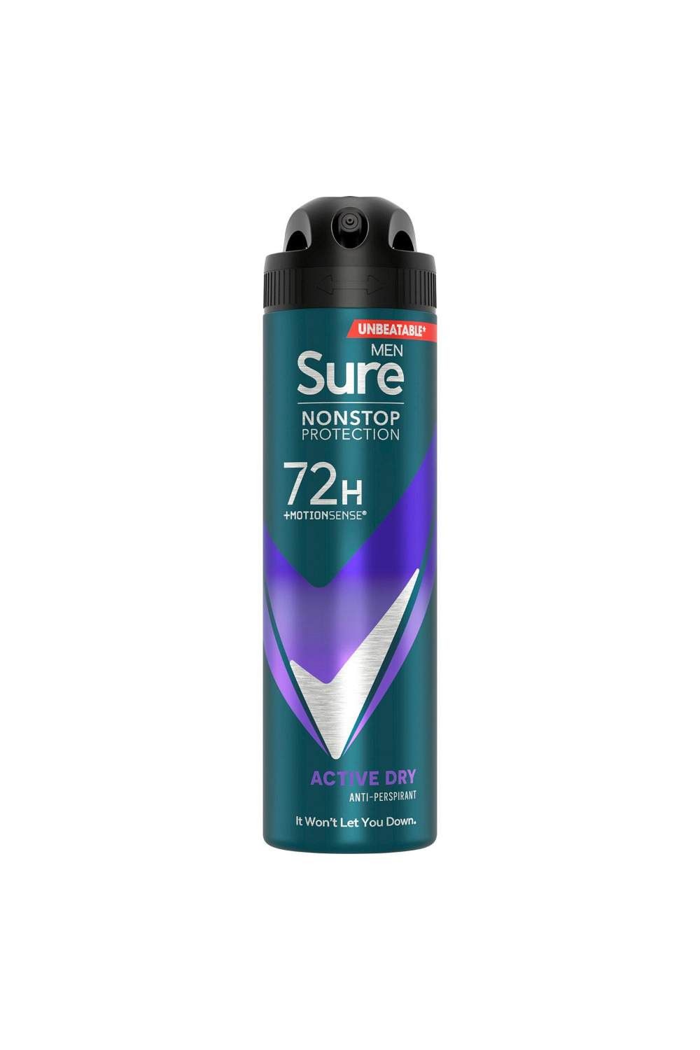Sure Men Protection 72H 'Anti-Perspirant Deodorant' Active Dry, 3x150ml image 2