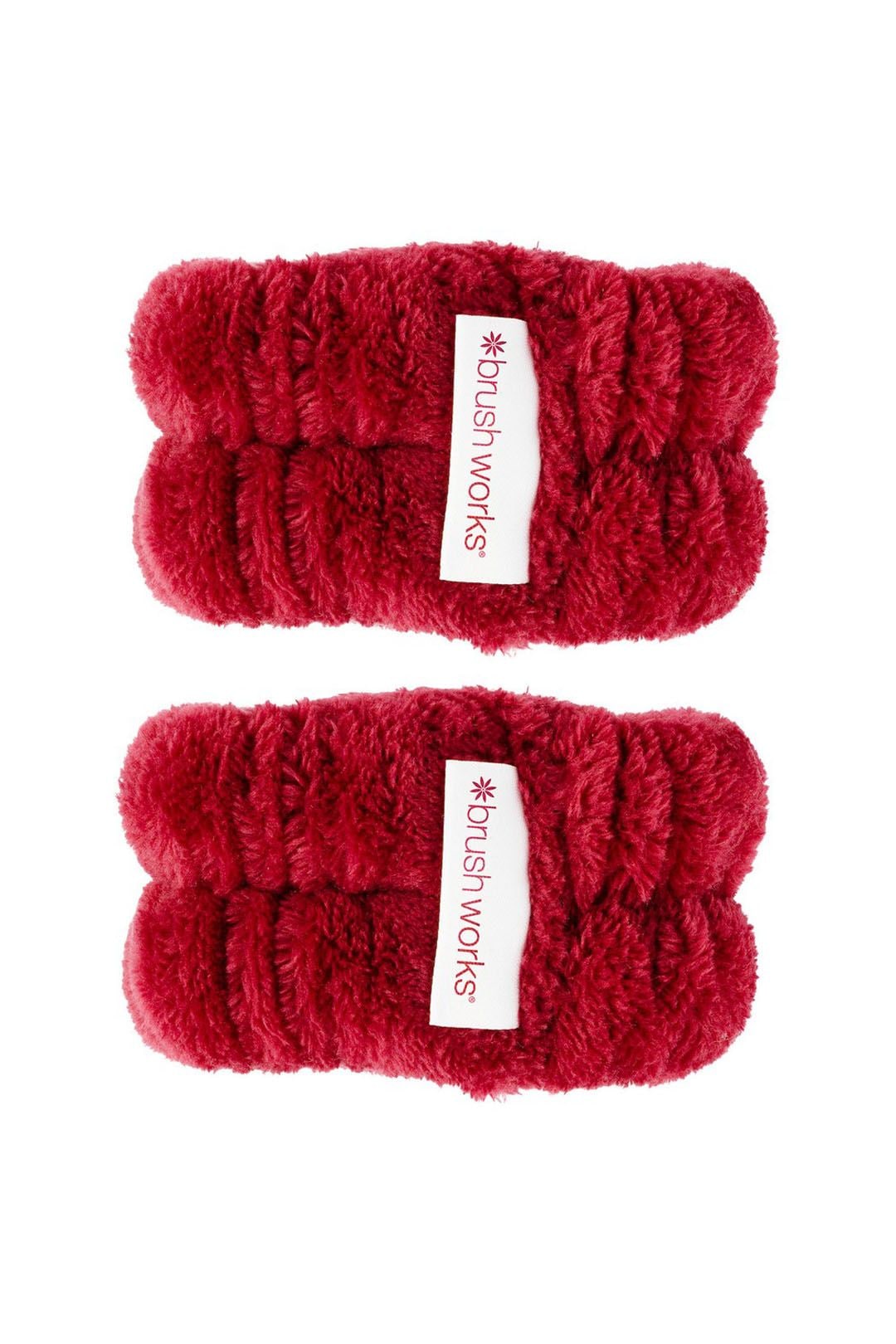 Brushworks Limited Edition Microfibre Wrist Wash Bands Red image 2
