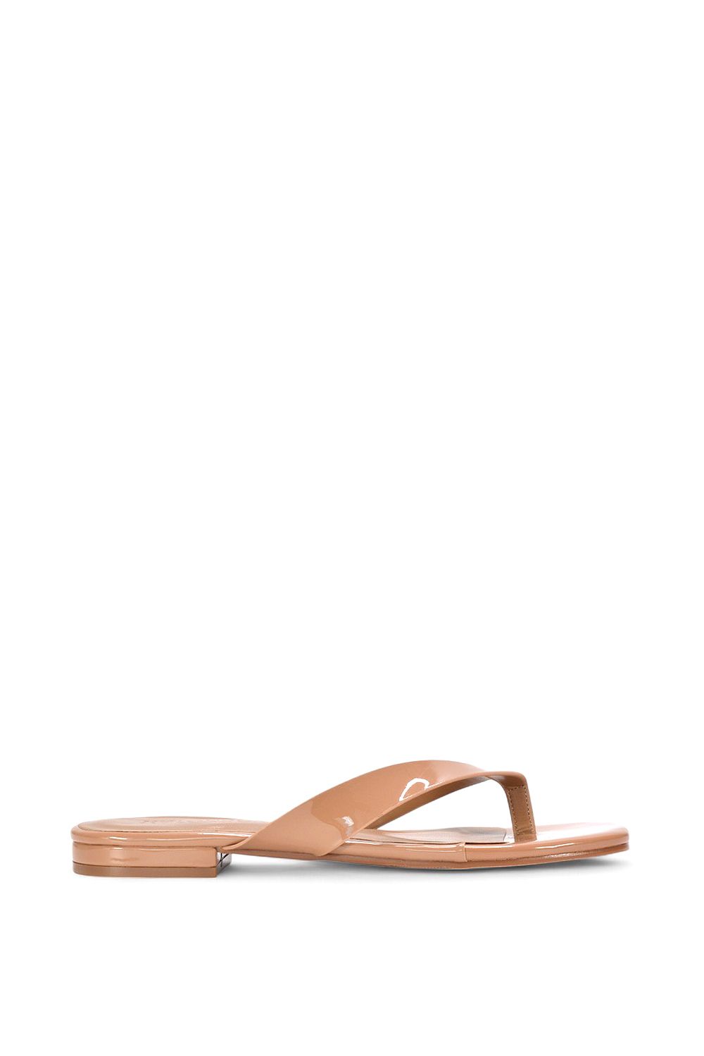 XY London 'Rio' Thong Strap Slip On Flip Flop Square Toe Slide