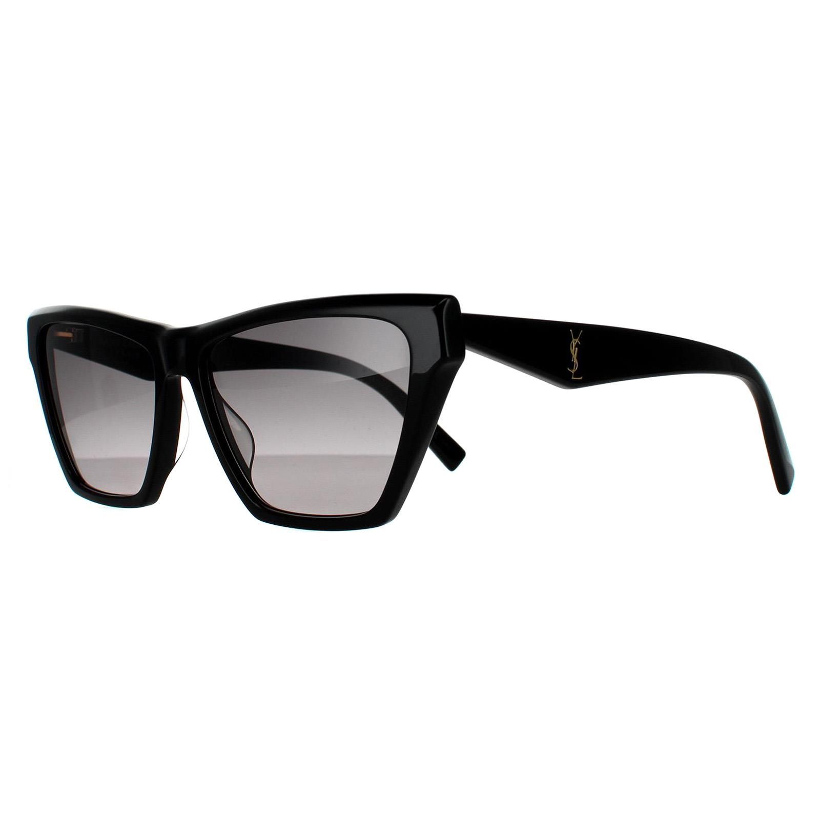 Saint Laurent Cat Eye Black Grey Gradient Sunglasses image 2