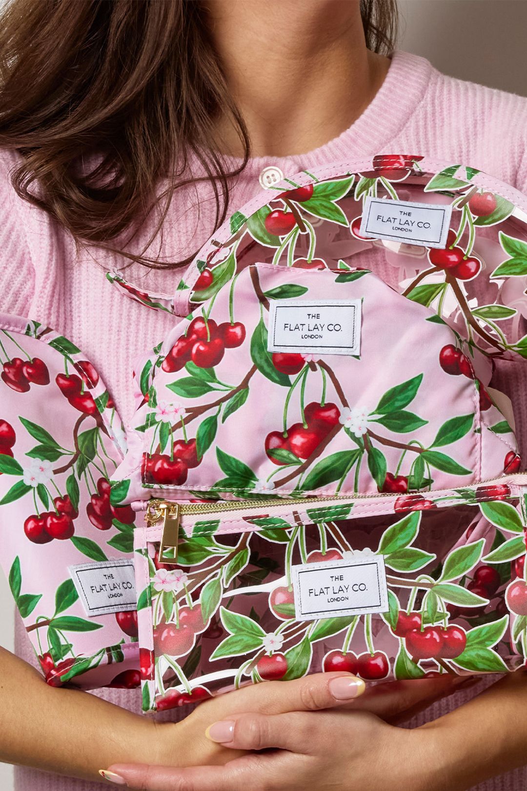 The Flat Lay Co Jelly Makeup Box Bag - Cherries Multi image 7